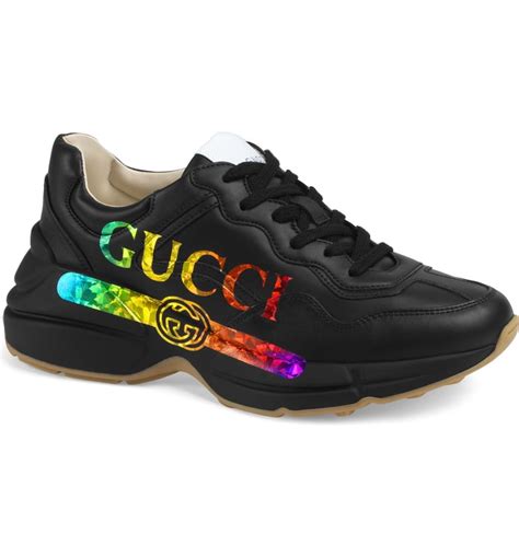 gucci sandals rainbow|gucci's chunky rhyton sneaker.